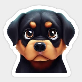 Friendly Rottweiler Face Sticker